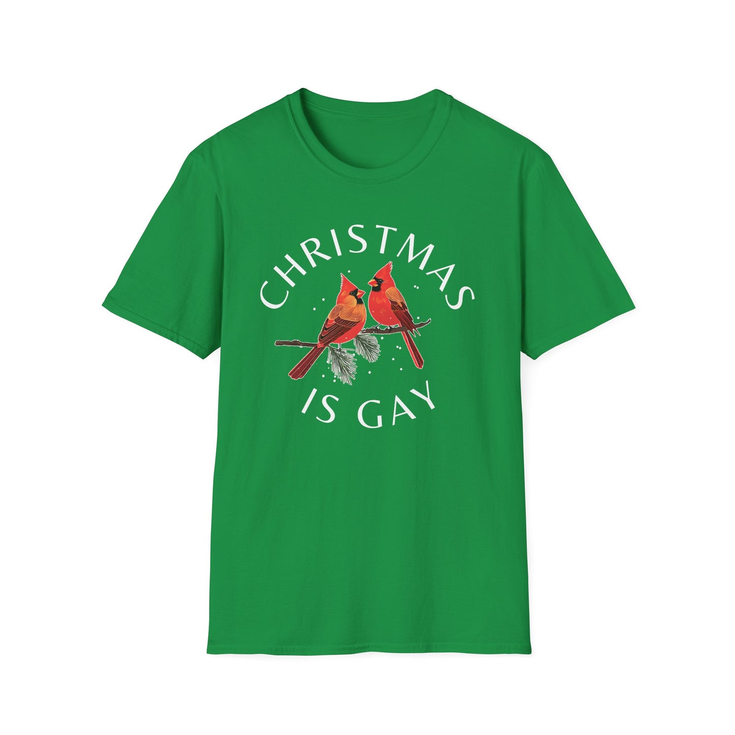 Christmas is Gay - Two Male Cardinals in Love - T-shirt