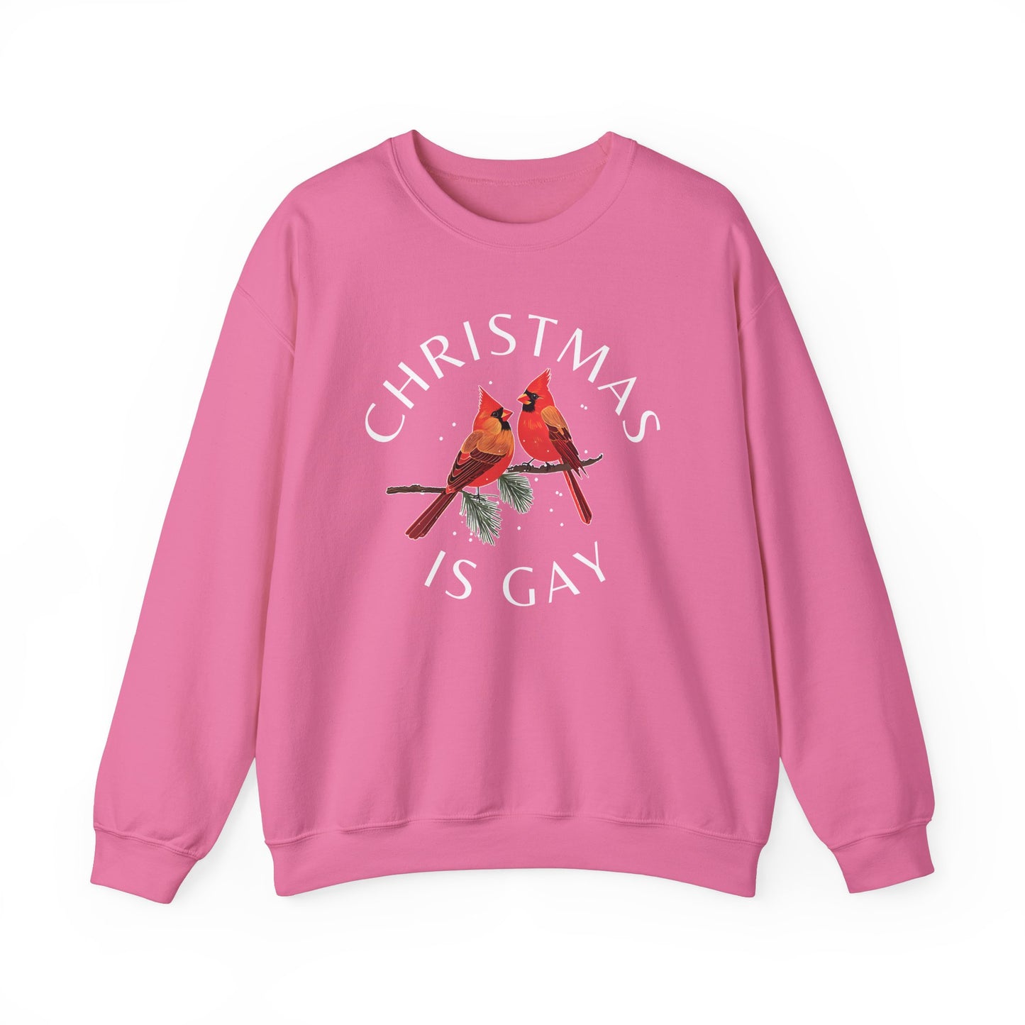 Christmas is Gay - Two Male Cardinals in Love - Sweatshirt