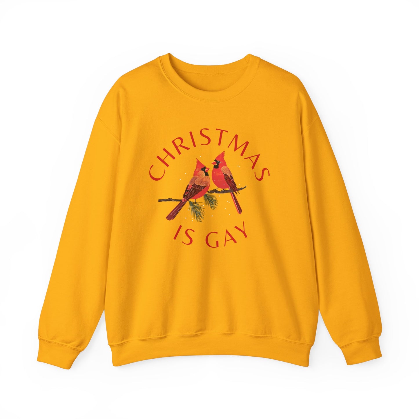 Christmas is Gay - Two Male Cardinals in Love - Sweatshirt